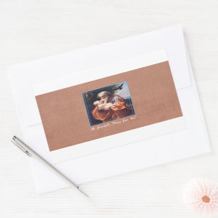 Sint-Joseph Feast Day met Baby Jezus Rechthoekige Sticker