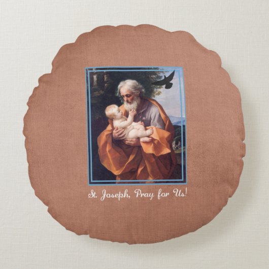 Sint-Joseph Feast Day met Baby Jezus Rond Kussen (Voorkant)