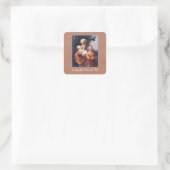 Sint-Joseph Feast Day met Baby Jezus Vierkante Sticker (Tas)