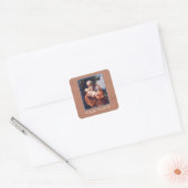 Sint-Joseph Feast Day met Baby Jezus Vierkante Sticker (Envelop)