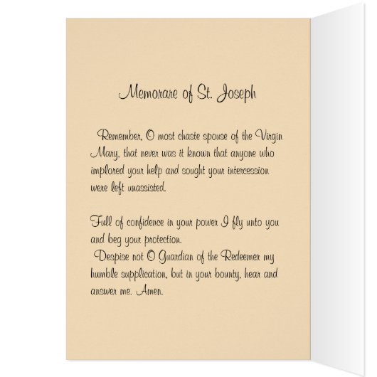 Sint-Joseph Feast Day Traditioneel katholiek gebed (Binnen (Links))