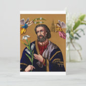 Sint Joseph Guardian van de Heilige Familie Bedankkaart (Staand voorkant)