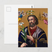Sint Joseph Guardian van de Heilige Familie Briefkaart (Voorkant / Achterkant)