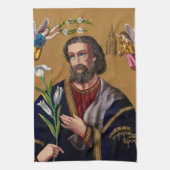 Sint Joseph Guardian van de Heilige Familie Theedoek (Verticaal)