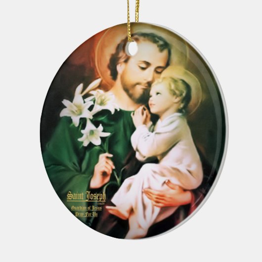 Sint-Joseph, hoeder van Jezus Keramisch Ornament (Links)