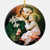 Sint-Joseph, hoeder van Jezus Keramisch Ornament (Achterkant)