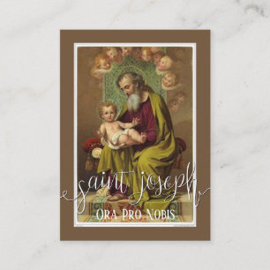 Sint-Joseph Jesus Angels Memorare Prayer Heilige K Visitekaartje
