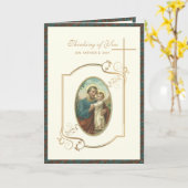 Sint-Joseph Jesus Fathers Dag katholieke religie Kaart (Gele Bloem)