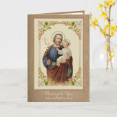 Sint-Joseph Jesus Fathers Dag katholieke religie Kaart (Gele Bloem)