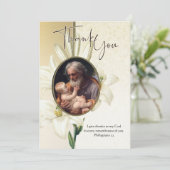 Sint-Joseph Jesus Katholieke condoleances Dank u Bedankkaart (Staand voorkant)