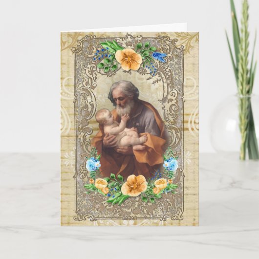 Sint-Joseph Jesus Katholieke condoleances Dank u Bedankkaart (Voorkant)