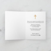 Sint-Joseph Jesus Katholieke condoleances Dank u Bedankkaart (Binnen)