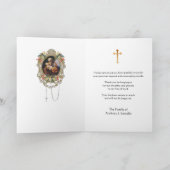 Sint-Joseph Jesus Katholieke condoleances Dank u Bedankkaart (Binnen)