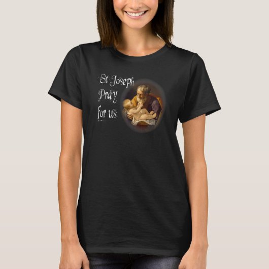 Sint-Joseph Katholieke T- Jesus Virgin Mary Saints T-shirt (Voorkant)