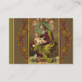 Sint-Joseph Memorare Heilige Kaart Visitekaartje (Voorkant)