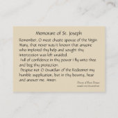 Sint-Joseph Memorare Heilige Kaart Visitekaartje (Achterkant)