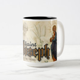 Sint-Joseph Memorare Katholieke Godsdienst Tweekleurige Koffiemok
