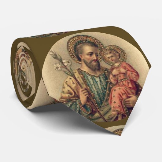 Sint-Joseph met Baby Jesus Stropdas (Opgerold)