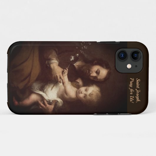 Sint Joseph met Christus Kind Case-Mate iPhone Case (Achterkant (horizontaal))