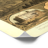 Sint Joseph Missouri 1868 Antiek Panoramische Kaar Poster (Hoek)