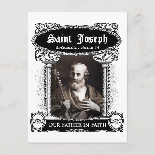 Sint-Joseph - Onze vader in het Faith Custom Brief Briefkaart (Voorkant)