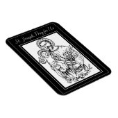 Sint Joseph Pray voor ons zwart, wit, katholiek Magneet (Rechterzijde)