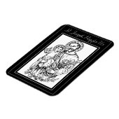 Sint Joseph Pray voor ons zwart, wit, katholiek Magneet (Linkerzijde)