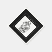 Sint Joseph Pray voor ons zwart, wit, katholiek Servetten (Hoek)