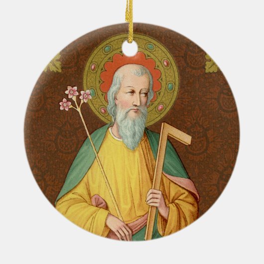 Sint-Joseph (SAU 35) Circulaire Keramisch Ornament (Achterkant)