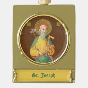 Sint-Joseph (SAU 35) Verguld Banner Ornament