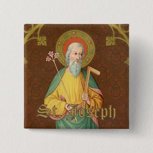 Sint-Joseph (SAU 35) Vierkante Button 5,1 Cm (Voorkant)