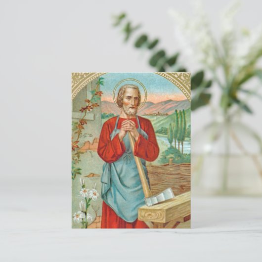 Sint Joseph the Worker (BK 31) Briefkaart (Staand voorkant)