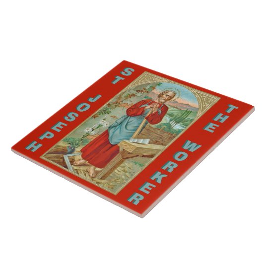 Sint Joseph the Worker (BK 31) Tegeltje (Zijkant)