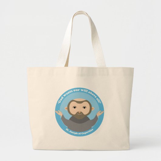 Sint-Joseph van Cupertino Grote Tote Bag (Voorkant)