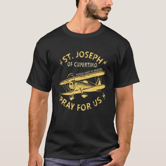Sint-Joseph van Cupertino Patron Saint van Pilots  T-shirt (Voorkant)