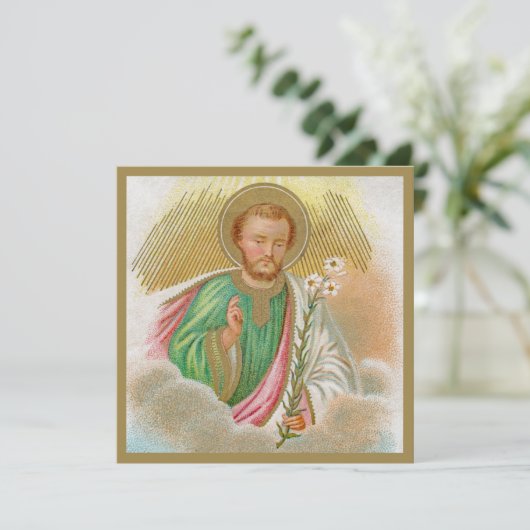 Sint-Joseph van een "Pilgrimage Card" (Detail; B 0 (Staand voorkant)