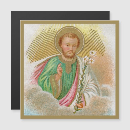 Sint-Joseph van een "Pilgrimage Card" (Detail; B 0 (Voorkant / Achterkant)