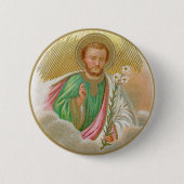 Sint-Joseph van een "Pilgrimage Card" (Detail; B 0 Ronde Button 5,7 Cm (Voorkant)