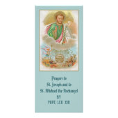 Sint-Joseph van een "Pilgrimage Card" met gebeden Reclamekaart (Voorkant)