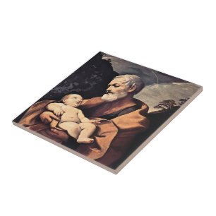 Sint-Joseph van Guido Reni Tegeltje