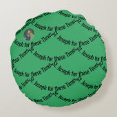 Sint Joseph voor deze Times Rond Kussen (Achterkant)