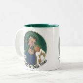 Sint Joseph voor deze Times Tweekleurige Koffiemok (Voorkant links)