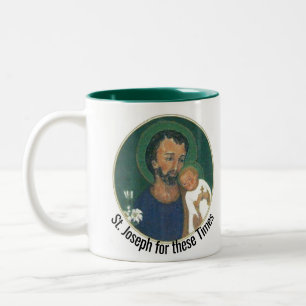 Sint Joseph voor deze Times Tweekleurige Koffiemok