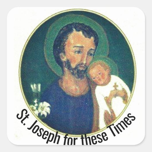 Sint Joseph voor deze Times Vierkante Sticker (Voorkant)