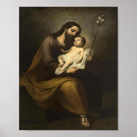 Sint Joseph With Child Poster (Voorkant)