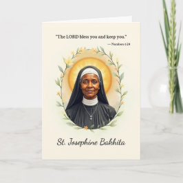 Sint Josephine Bakhita Gods Vrede met Schriftuur Kaart