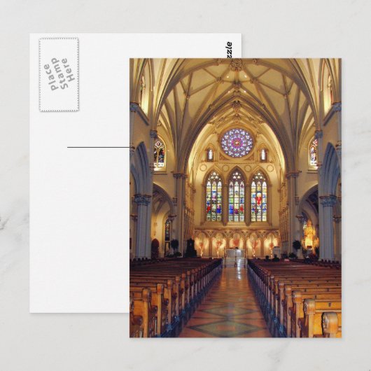 Sint-Joseph's kathedraal - Main Aisle/Front Briefkaart (Voorkant / Achterkant)