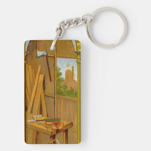 Sint-Joseph's Workshop (BL 01) Sleutelhanger (achterkant)