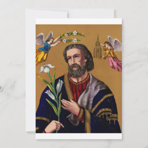 Sint Jozef beschermer van de Heilige Familie Bedankkaart