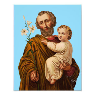 Sint-Jozef Beschermer van de Heilige Familie Foto Afdruk